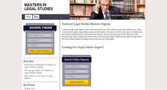 Desktop Screenshot of mastersinlegalstudies.com
